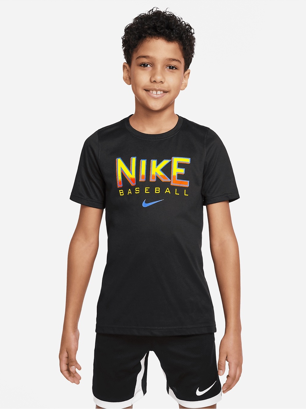 Nike Dri-Fit Kids' Black Baseball Graphic Tee